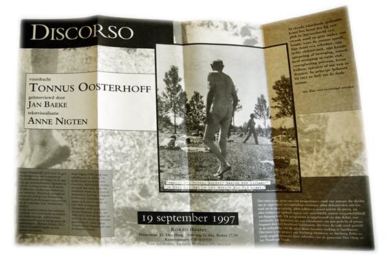 Discorso-avond met Tonnus Oosterhoff op 19 september 1997