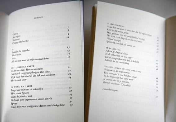 Inhoudsopgave Tong en trede De bezige Bij 2000